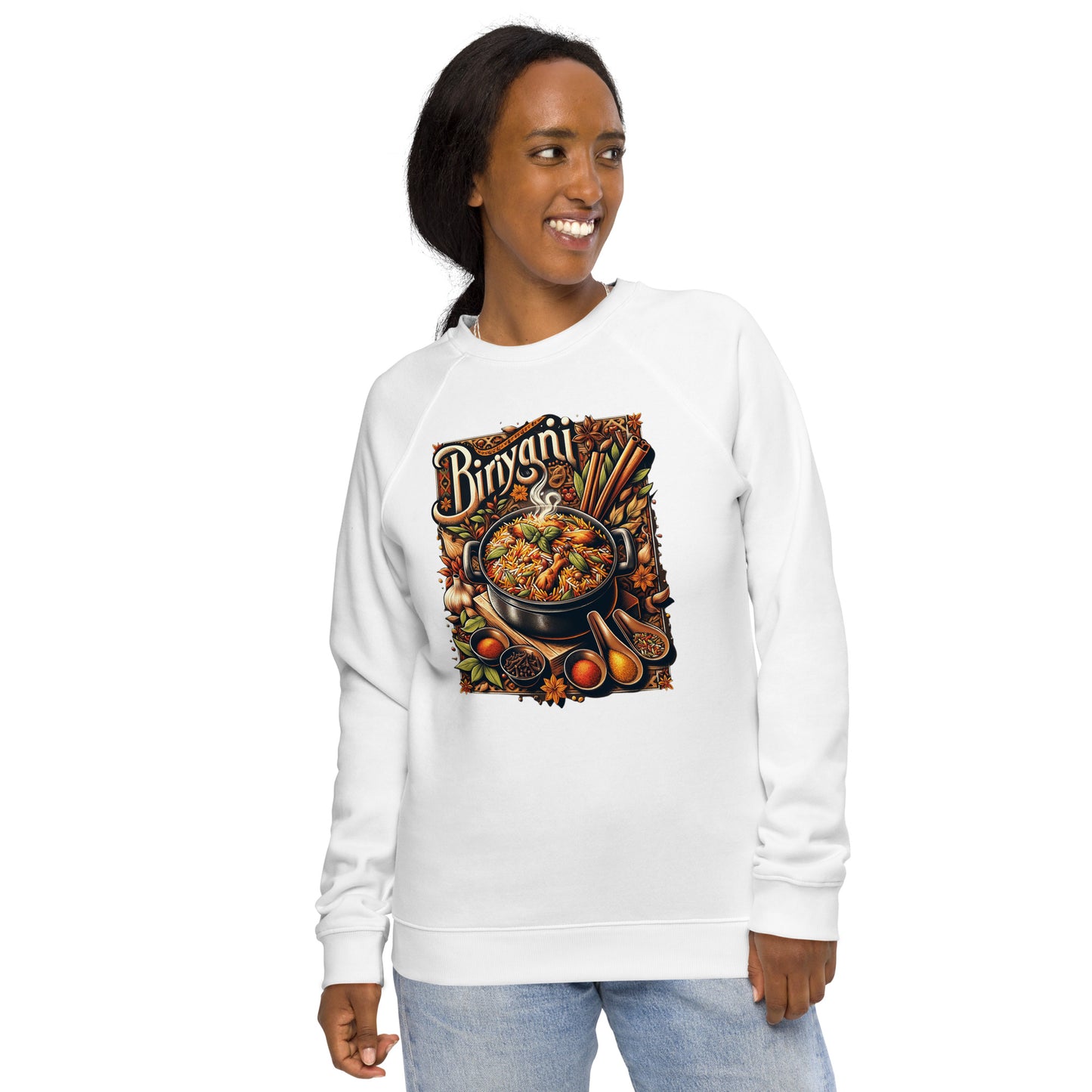 Biriyani Bliss - Unisex organic raglan sweatshirt